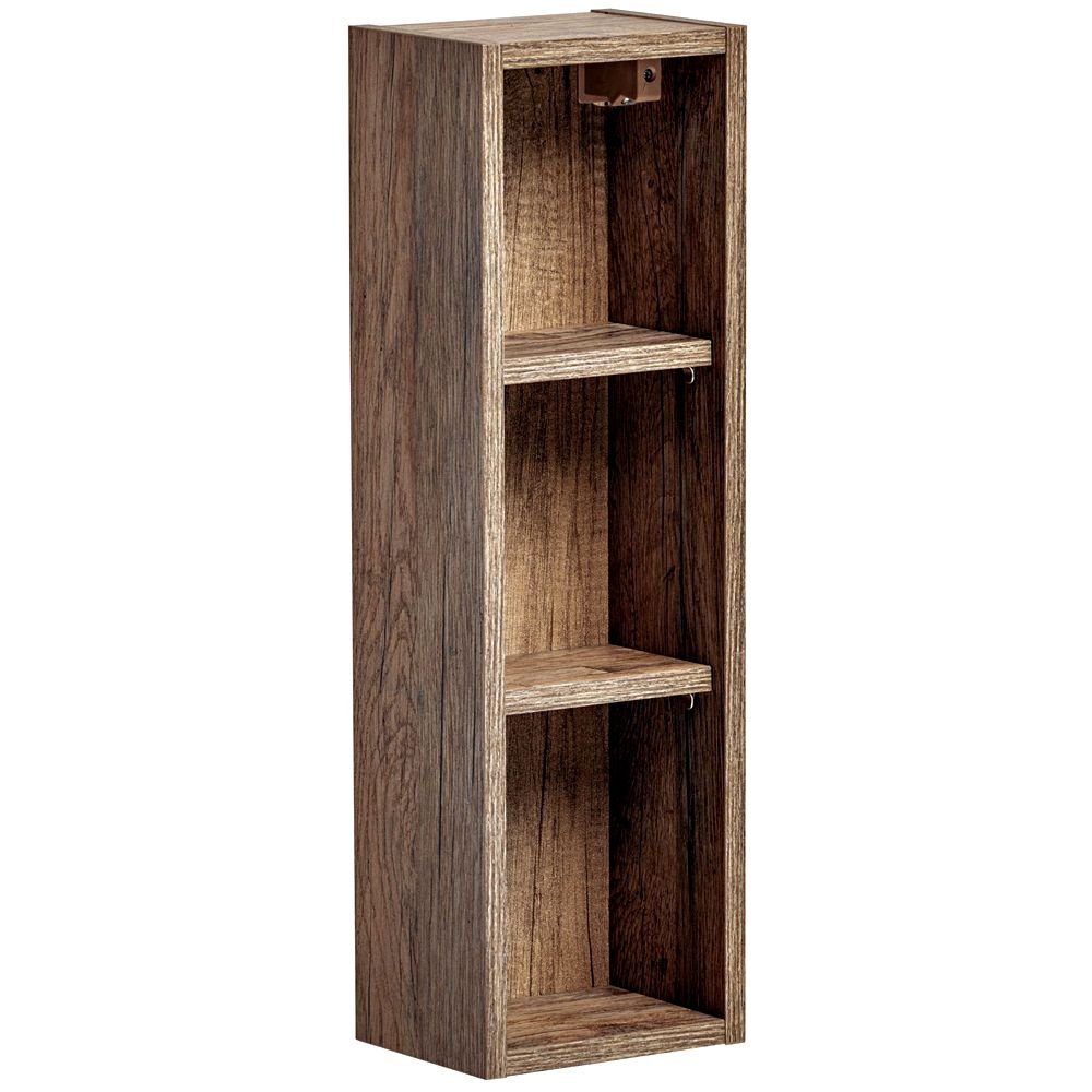 Lomadox Badmöbel-Set IRAKLIO-56, (12-St), Eiche Doppelwaschtisch Keramik Waschbecken Spiegelschränke Hochschrank