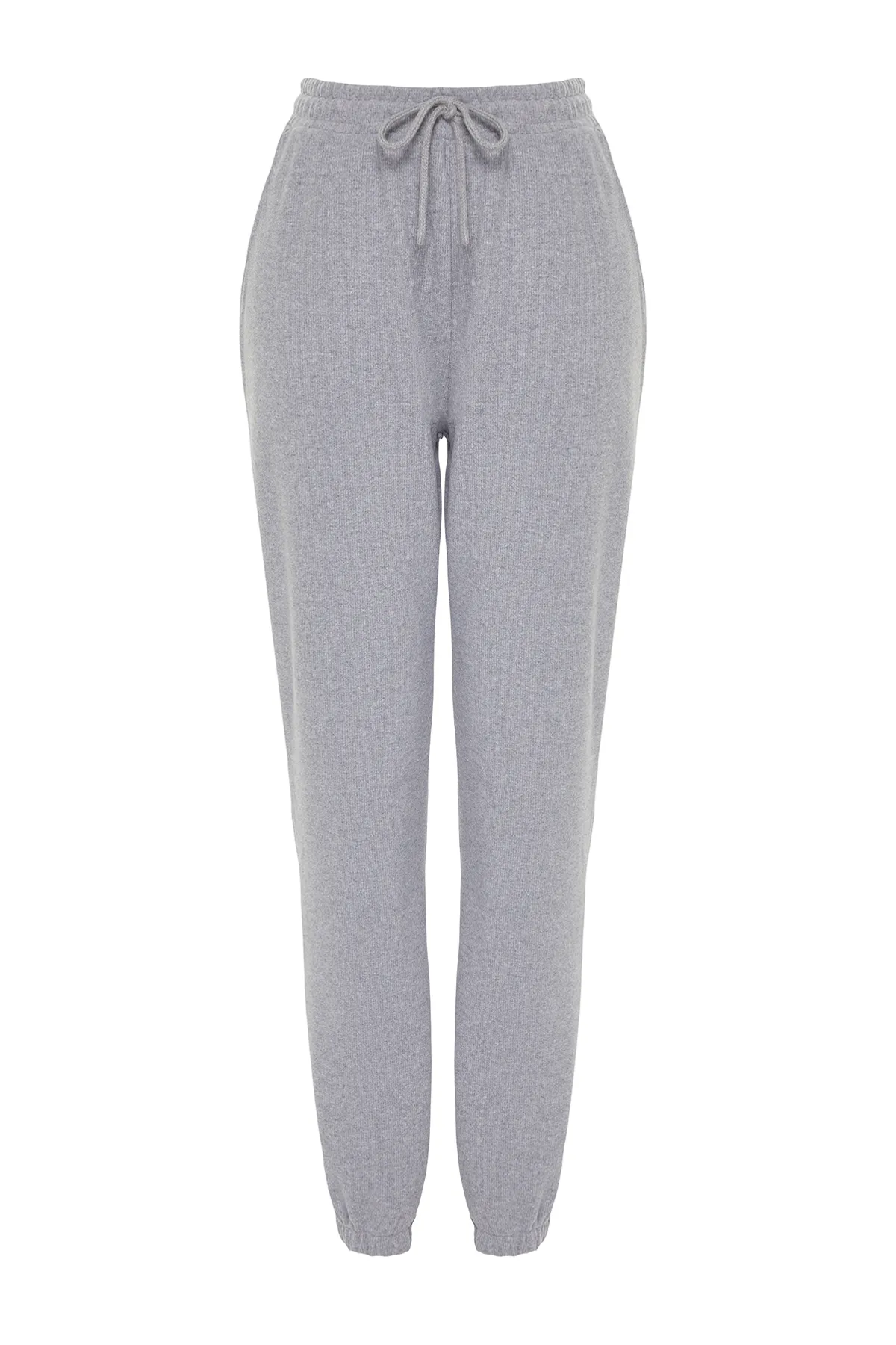 Trendyol Collection  Graue Thessaloniki-Sport-Jogginghose mit bequemer Passform und Taschenstrick TWOAW21EA0168
