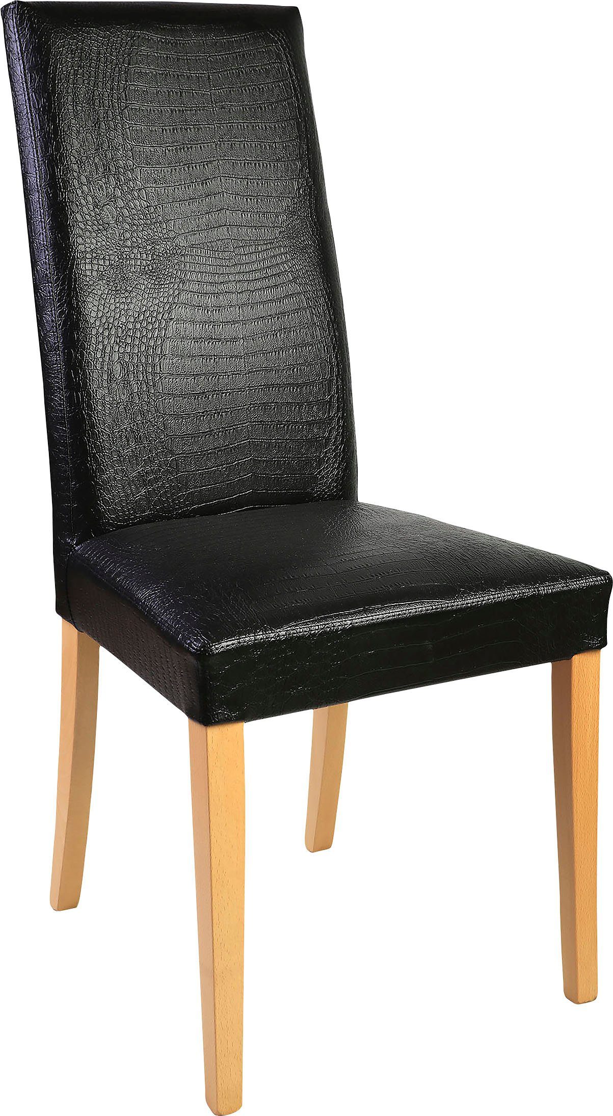Home affaire Polsterstuhl Java (Set, 2 St), Kunstlederbezug mit Animalprägung