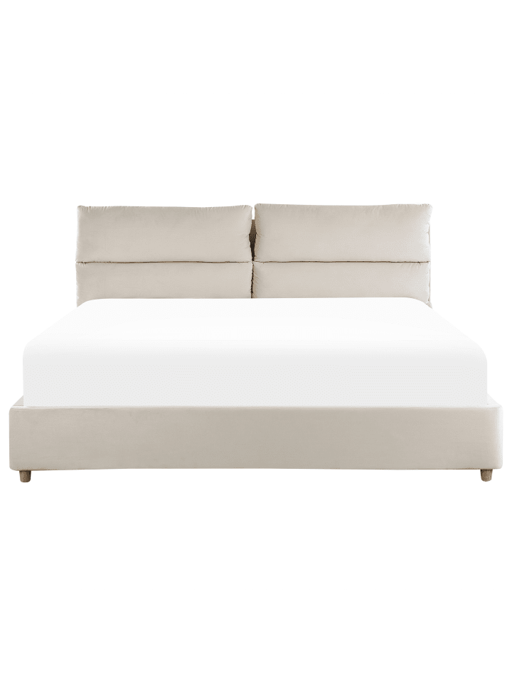 Beliani Doppelbett BATILLY in Beige - (W) 194 x (H) 105 x (L) 224 cm günstig kaufen onesize