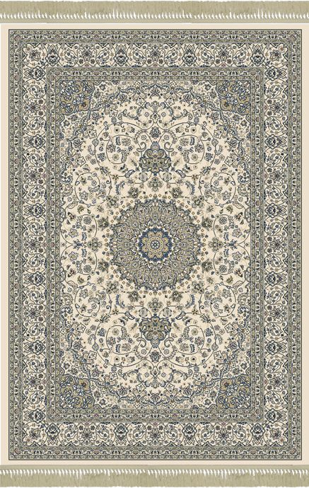 Webteppich Rubin Creme-Gold 80 x 150 cm