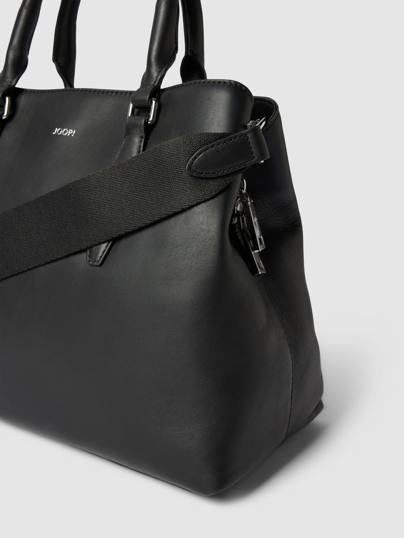 Handtasche mit Label-Print Modell 'Sofisticato Emery' in black