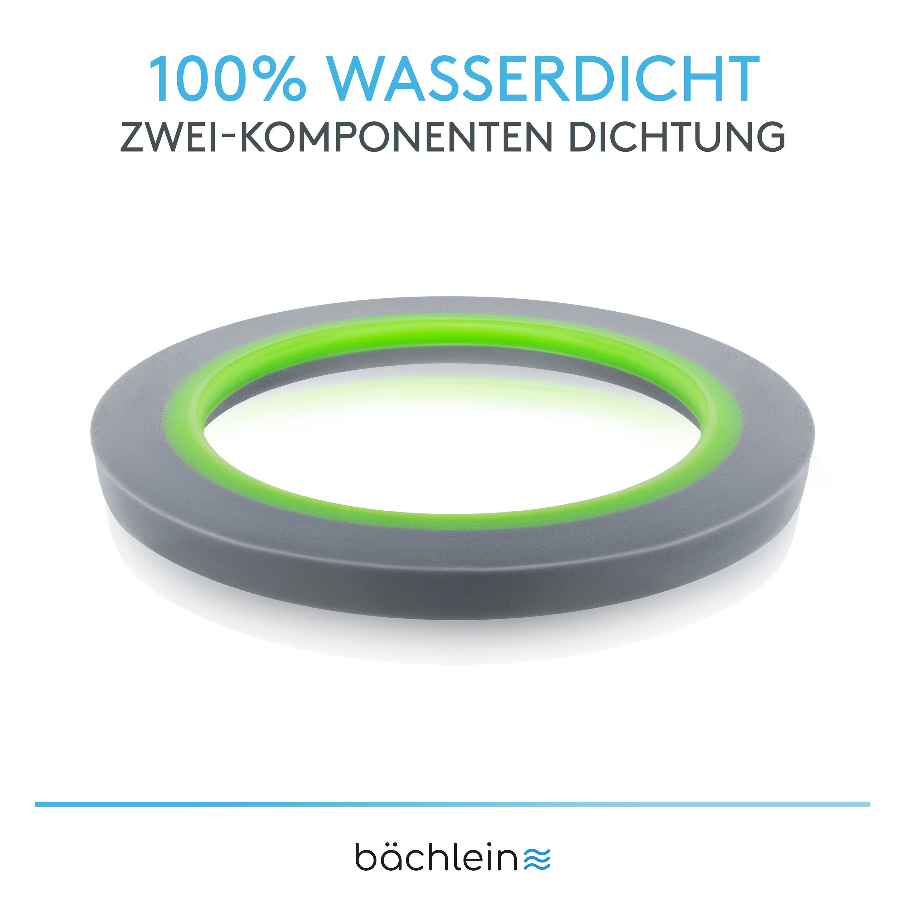 Bächlein Siphon Flexibler Ablaufschlauch Badezimmer, ausziehbar von 320-800mm mit Befestigungsclip