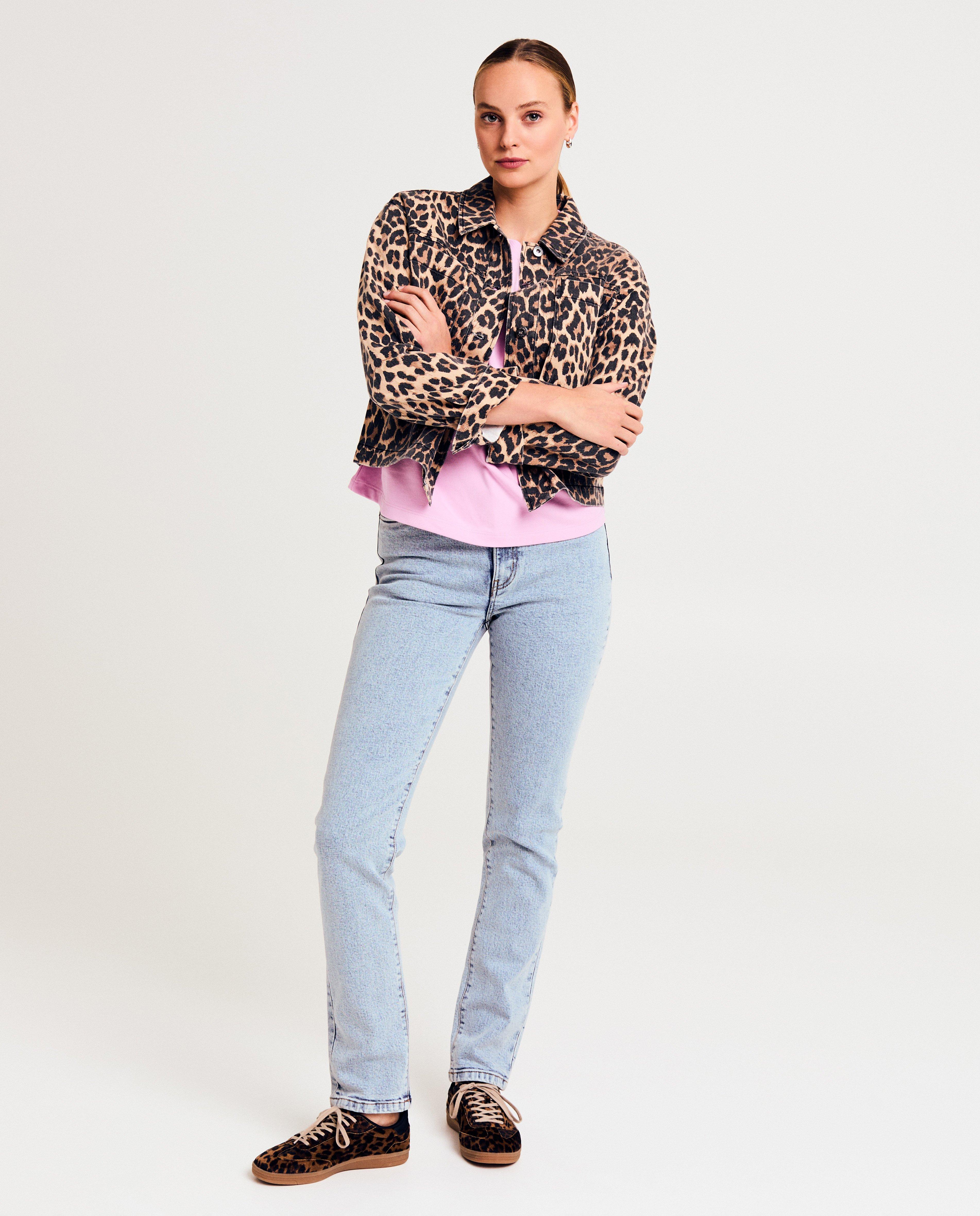 Cardigan Sora cu imprimeu leopard maro