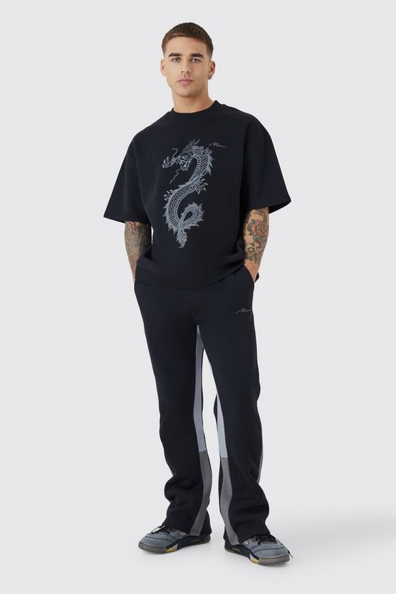 Man Signature Trainingsanzug mit Drachen-Print