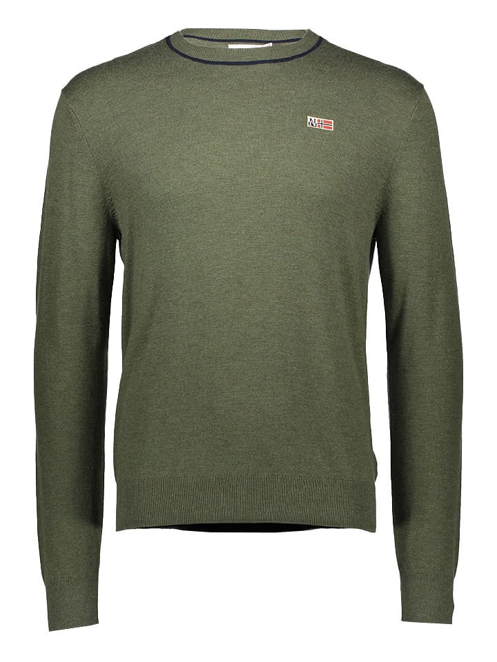 Napapijri Pullover in Khaki günstig kaufen