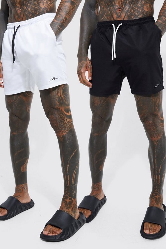 2er-Pack Man Signature Badehose