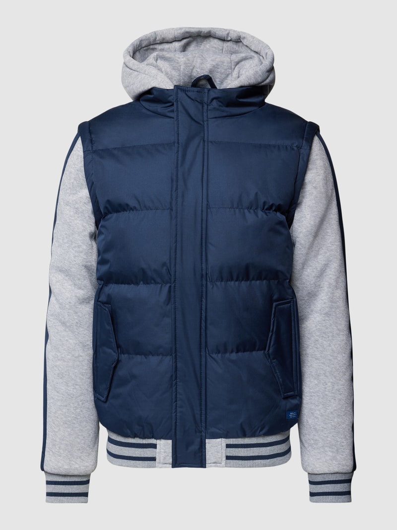 Jacke in Two-Tone-Machart in royalblau