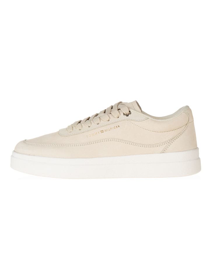 Tommy Hilfiger Shoes Leder-Sneakers in Beige günstig kaufen