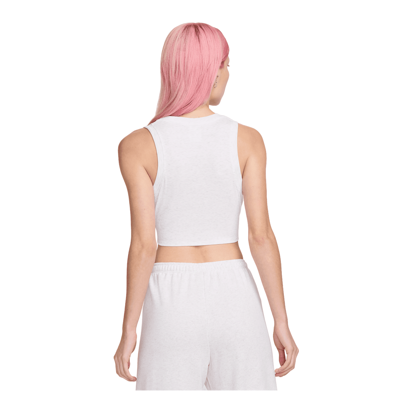 Nike Essential Rib Crop Tanktop Damen Grau F051