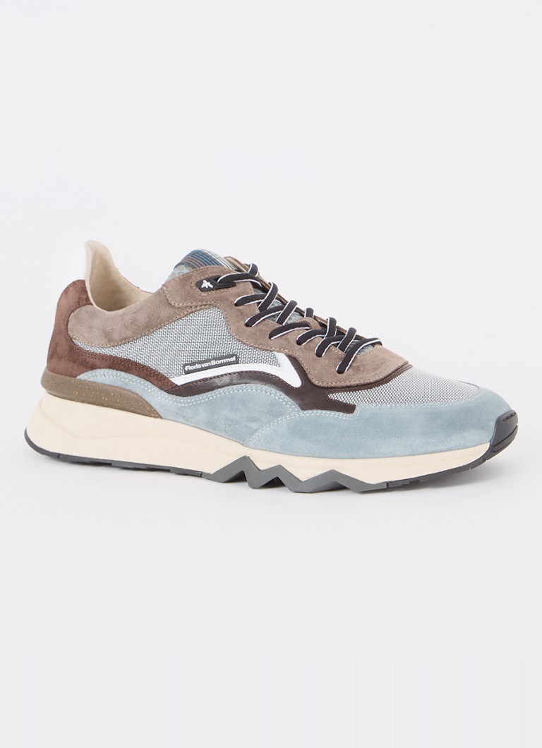 Floris van Bommel De Zager 18.26 suede sneaker with mesh details
