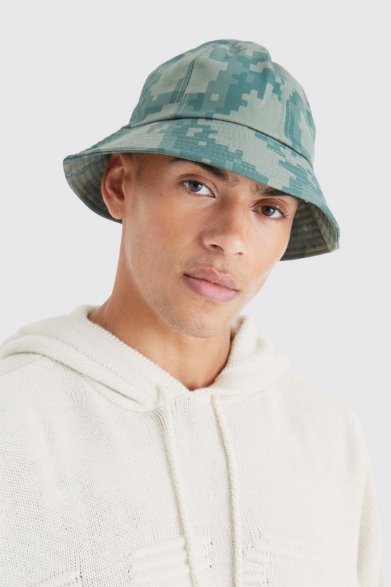 Verpixelter Camouflage Anglerhut