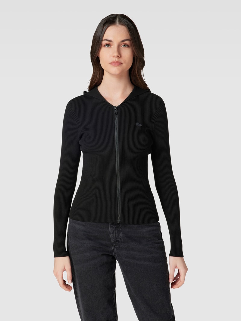 Sweatjacke mit Viskose-Anteil in schwarz