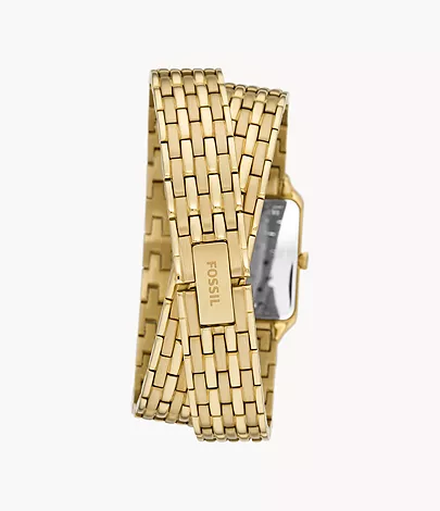 Fossil Uhr Raquel 3-Zeiger-Werk Datum Edelstahl goldfarben