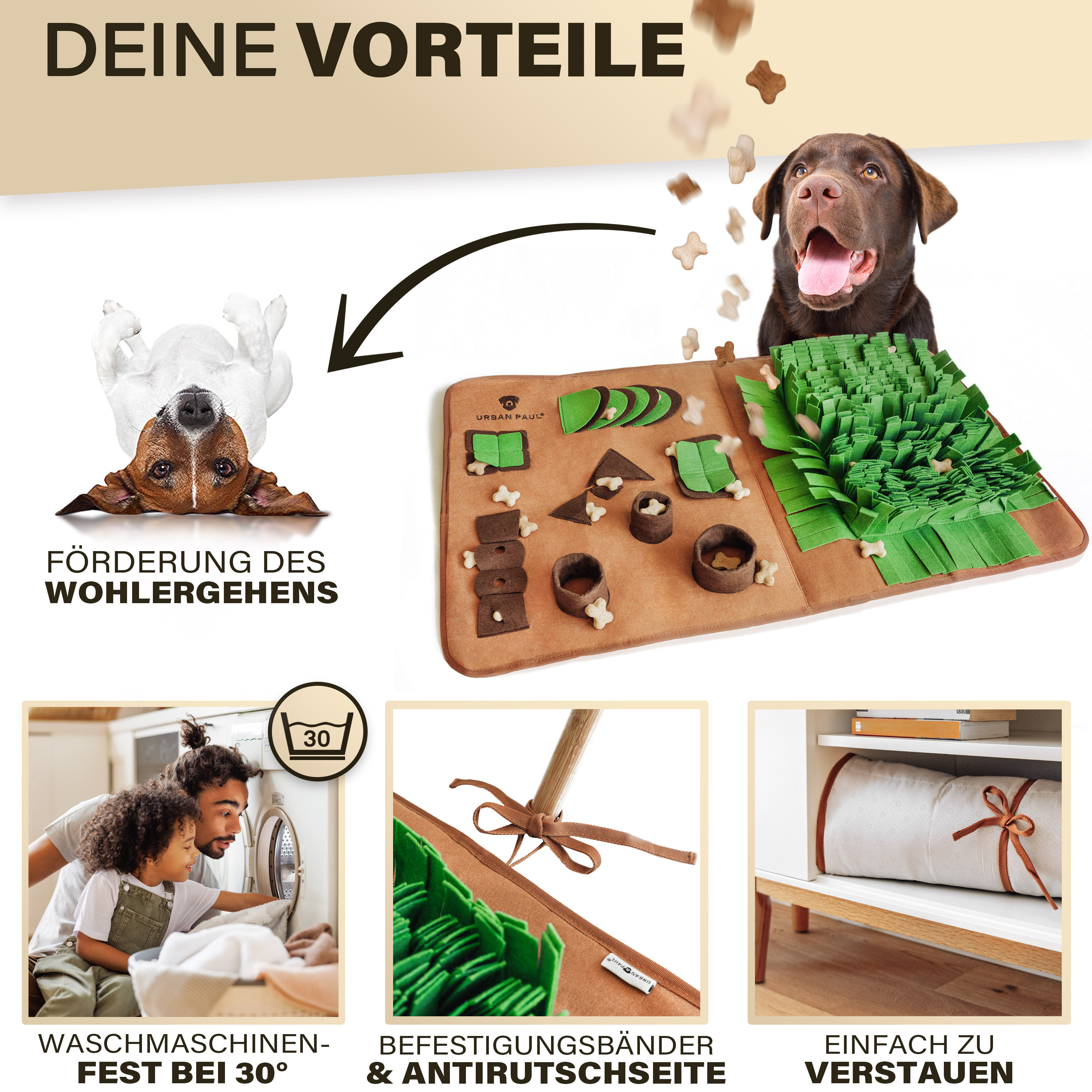URBAN PAUL Intelligenzspielzeug URBAN PAUL Schnüffelteppich - extra groß