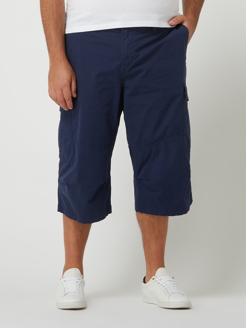 PLUS SIZE Bermudas mit Cargotaschen in blau