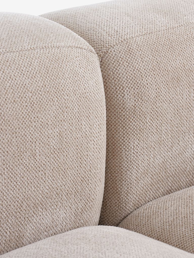 SKEJBY Modulares Sofa SKEJBY 3-Sitzer-Chaiselongue aus sandfarbenem Stoff