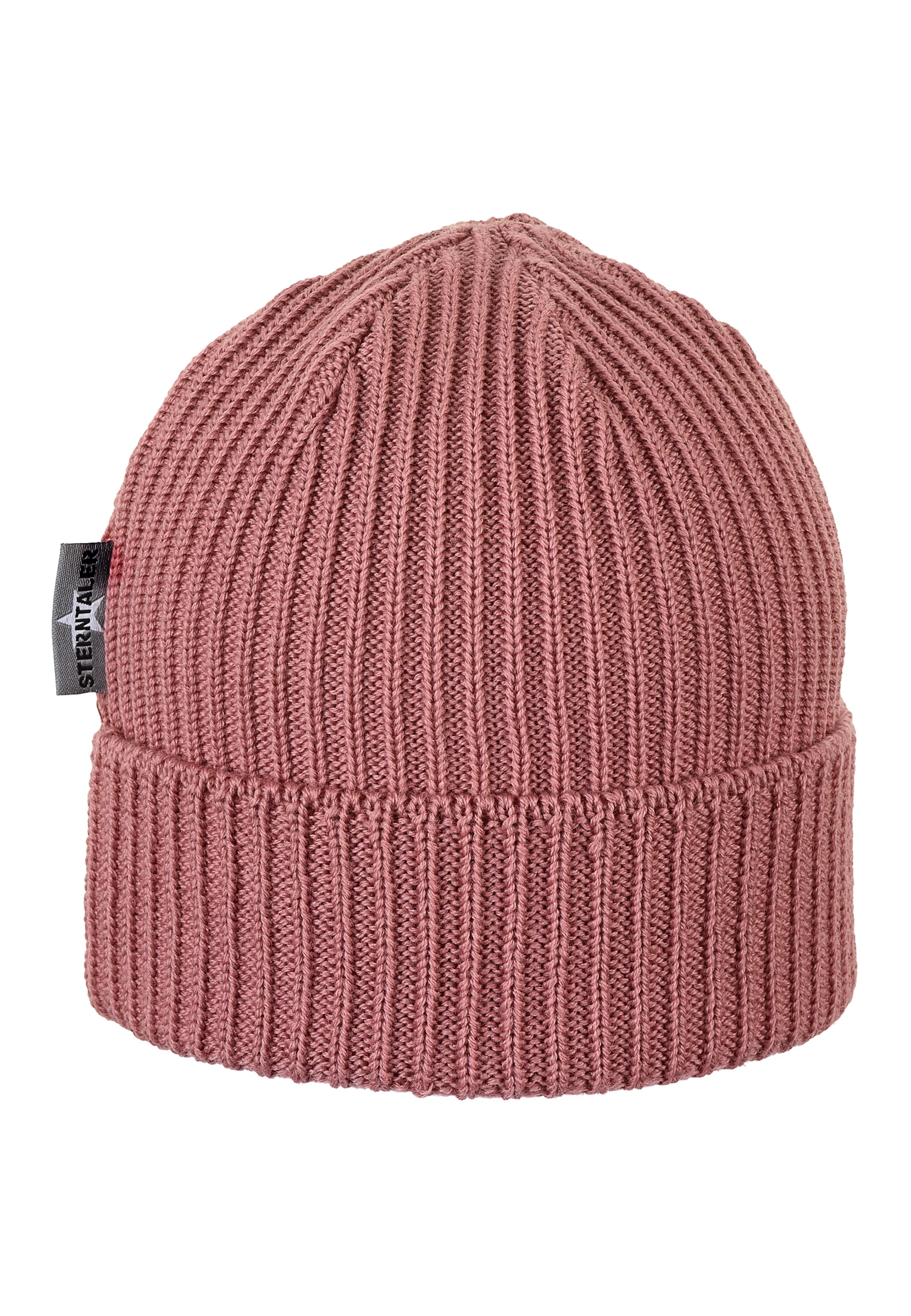 Strickmütze Baby aus Merinowolle mit Umschlag