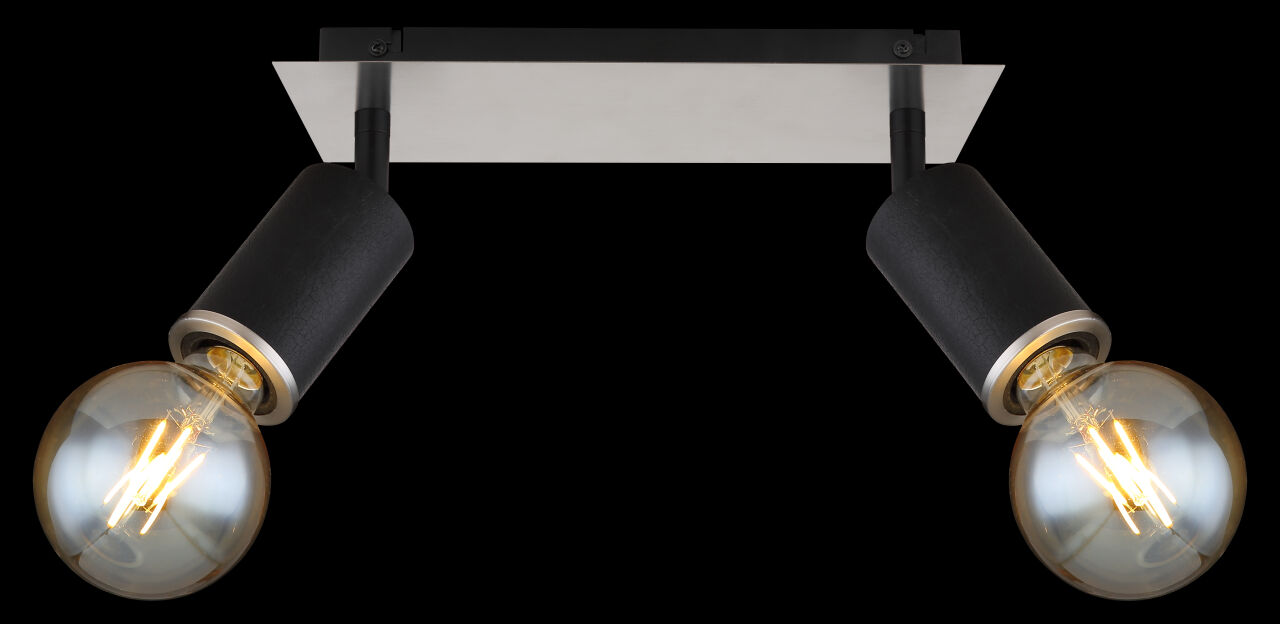 Globo Lighting - JOSEBA - Strahler Metall schwarz matt, 2x E27