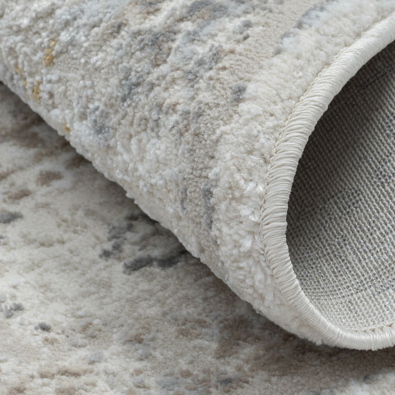 MyFlair Teppich Mabel, 120cm x 120cm, Farbe Beige, rund, Florhöhe 10mm