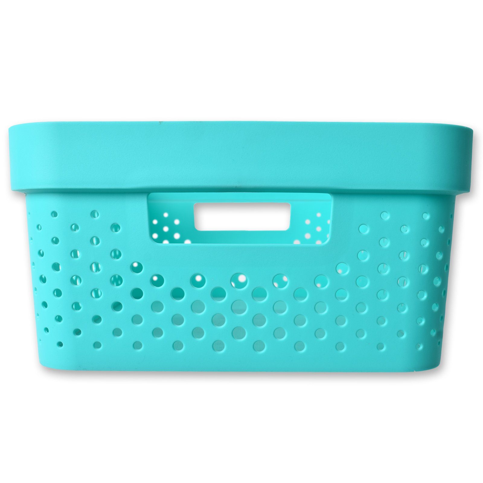TE-Trend Aufbewahrungsbox 2 Stück Korb Boxen Aufbewahrung Kunststoff Storage Boxes 11L Türkis
