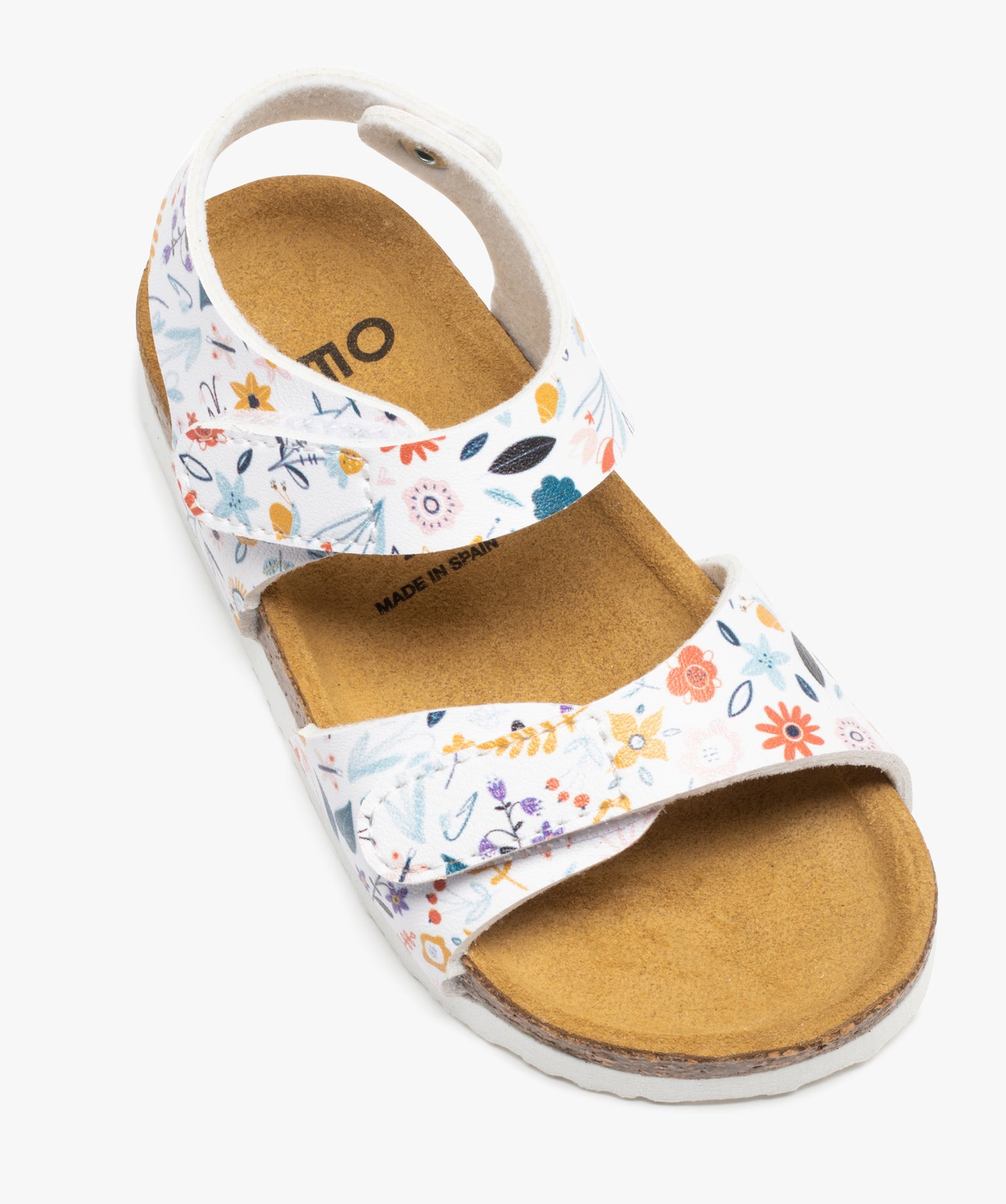 Sandales bébé fille à double scratch et à motif fleuri multicolore | GEMO