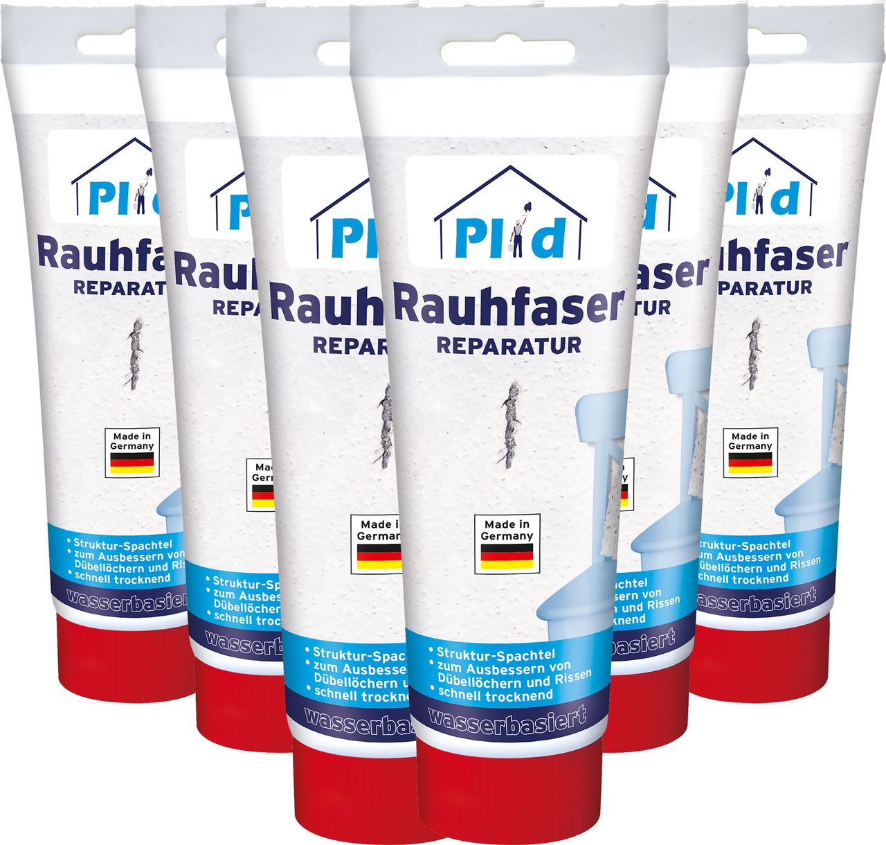 Plid Premium Rauhfaser Reparaturspachtel Struktur-Spachtel Weiß Weiß