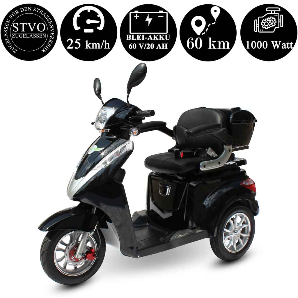 ECO ENGEL 501 Schwarz, 25 km/h Seniorenmobil