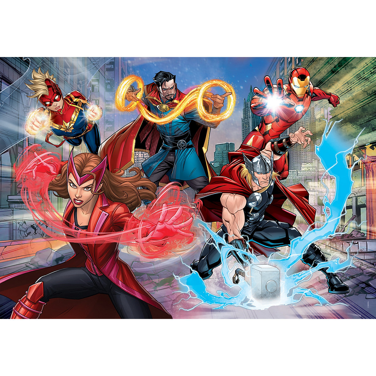 Glitter Puzzle - Marvel Avengers, 104 Teile