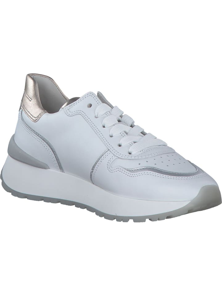 Gabor Fashion Schnürschuhe in weiss/silber/puder günstig kaufen