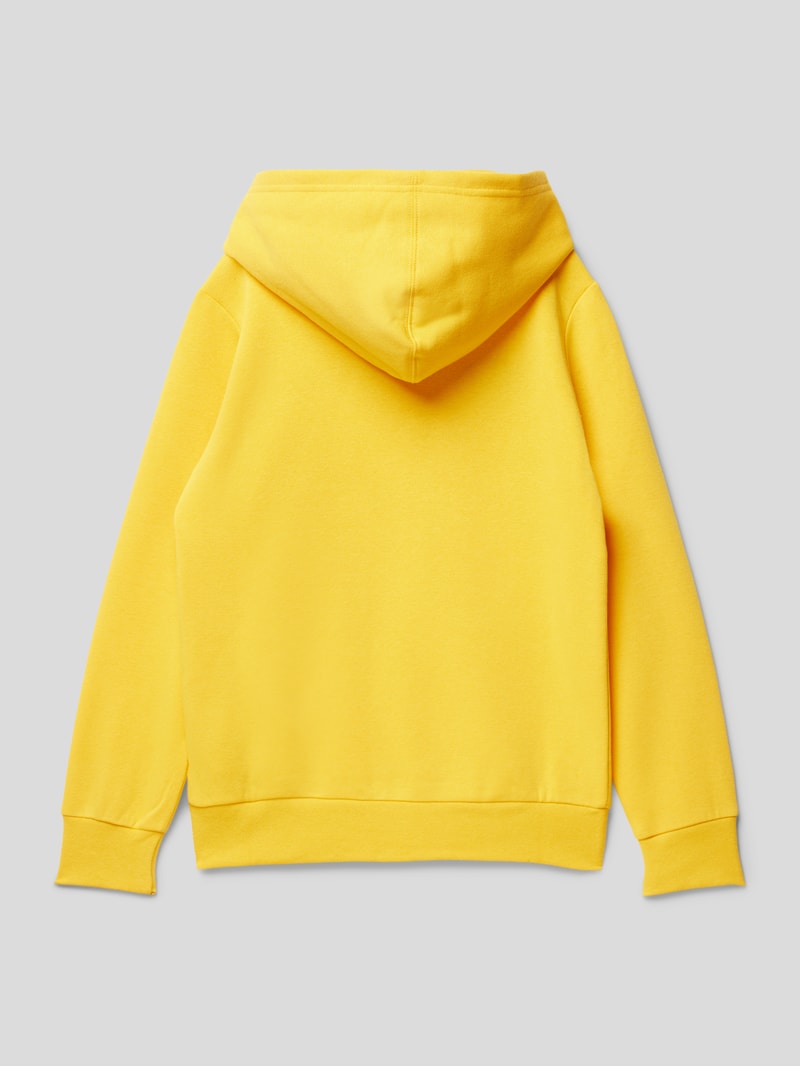 Hoodie mit Label-Stitching in dunkelgelb