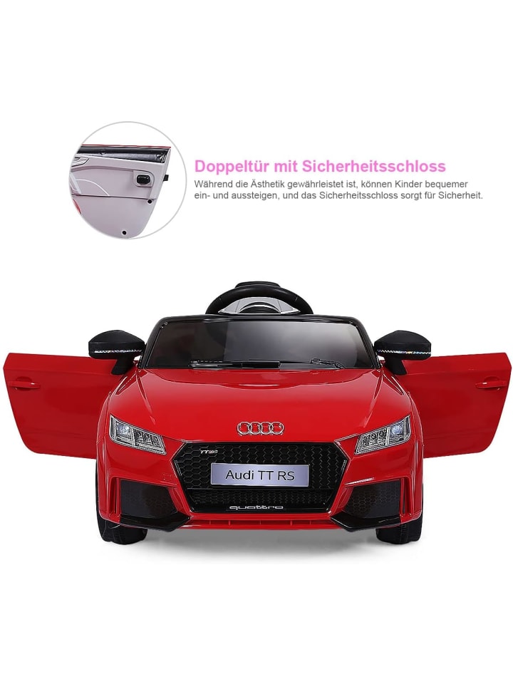 COSTWAY 12V Audi Elektroauto von 3-8 Jahren in Rot günstig kaufen 105 cm