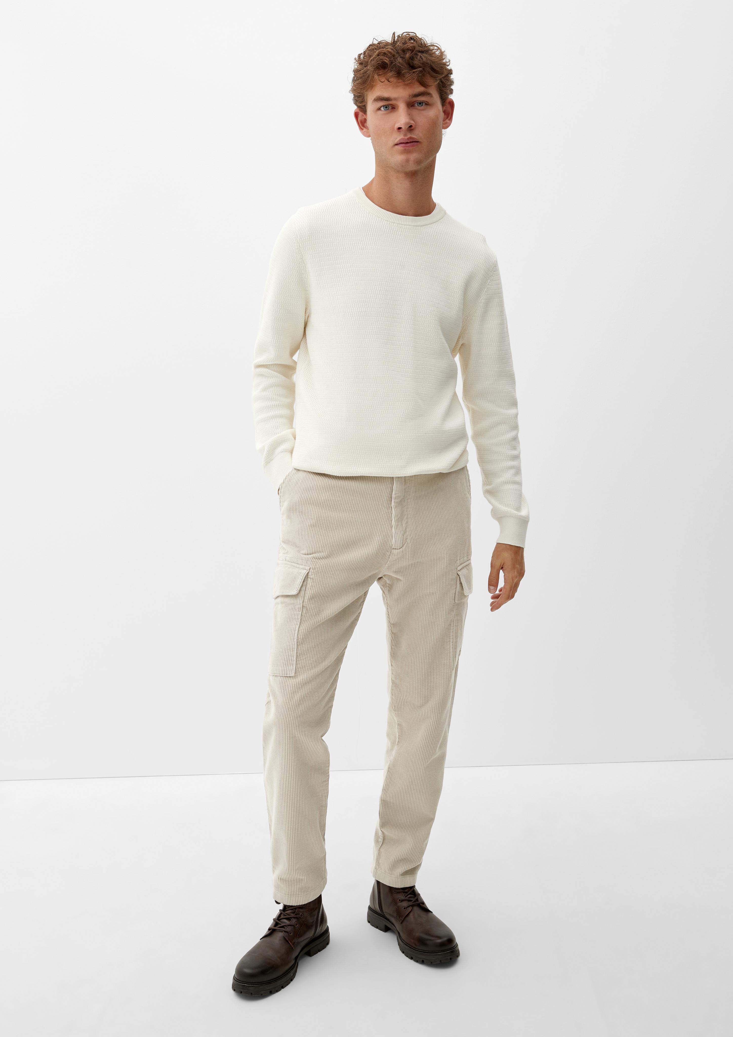Relaxed: Cordhose mit Cargotaschen  2121882-8030