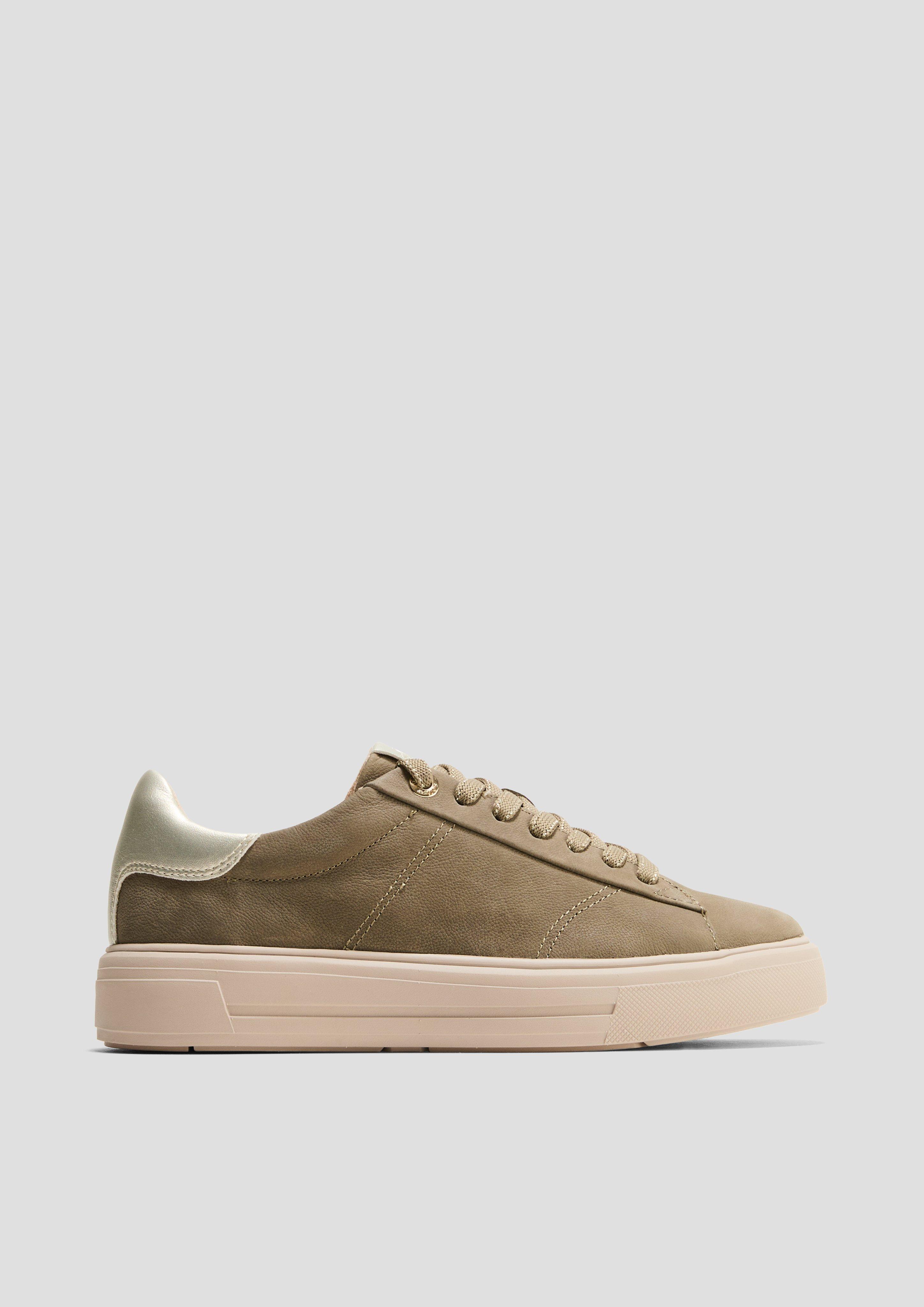 Sneaker aus Ledermix mit Metallic-Detail  6008248-701