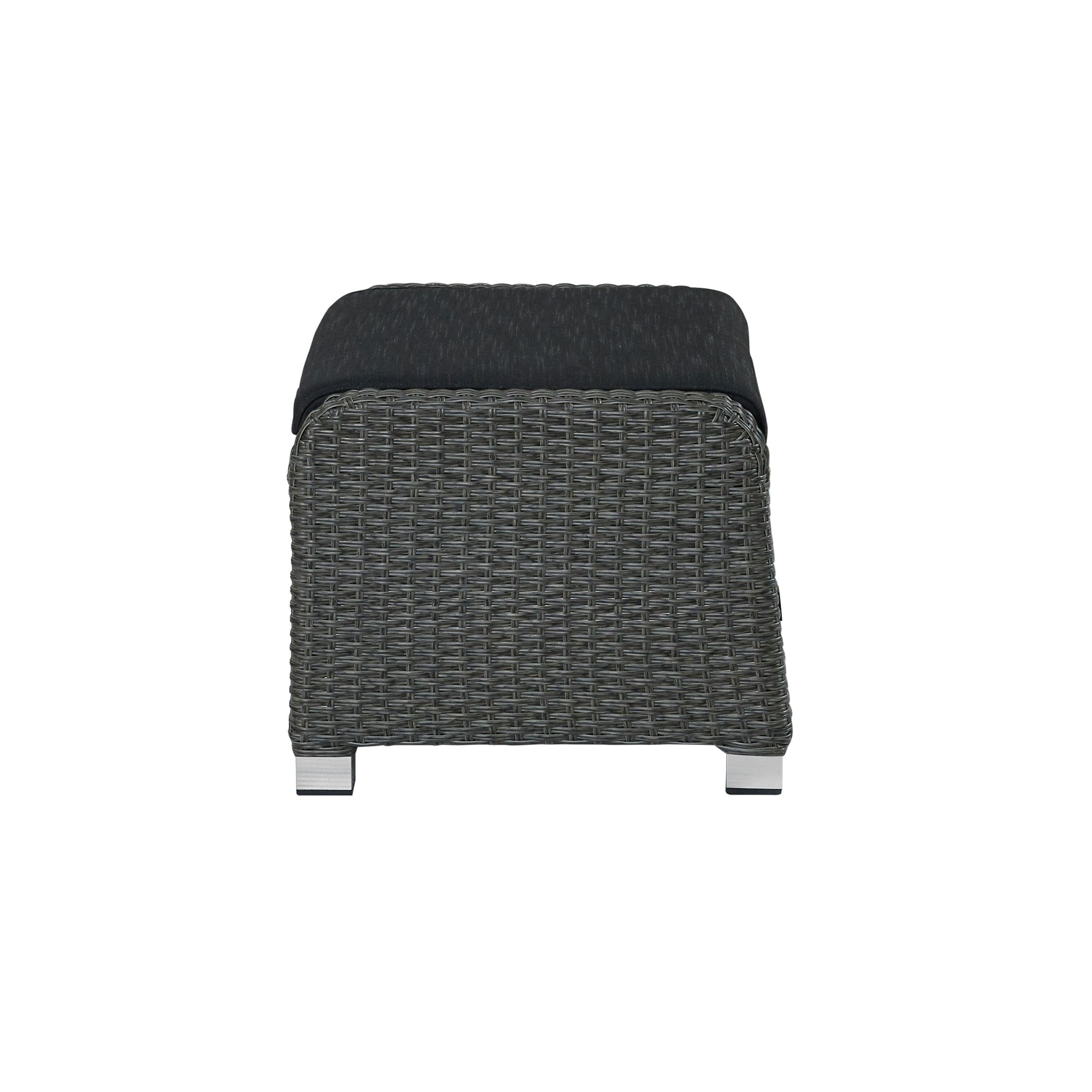 LC Garden Gartenlounge-Hocker LC Garden Barcelona Living Hocker grau-mix Fußbank