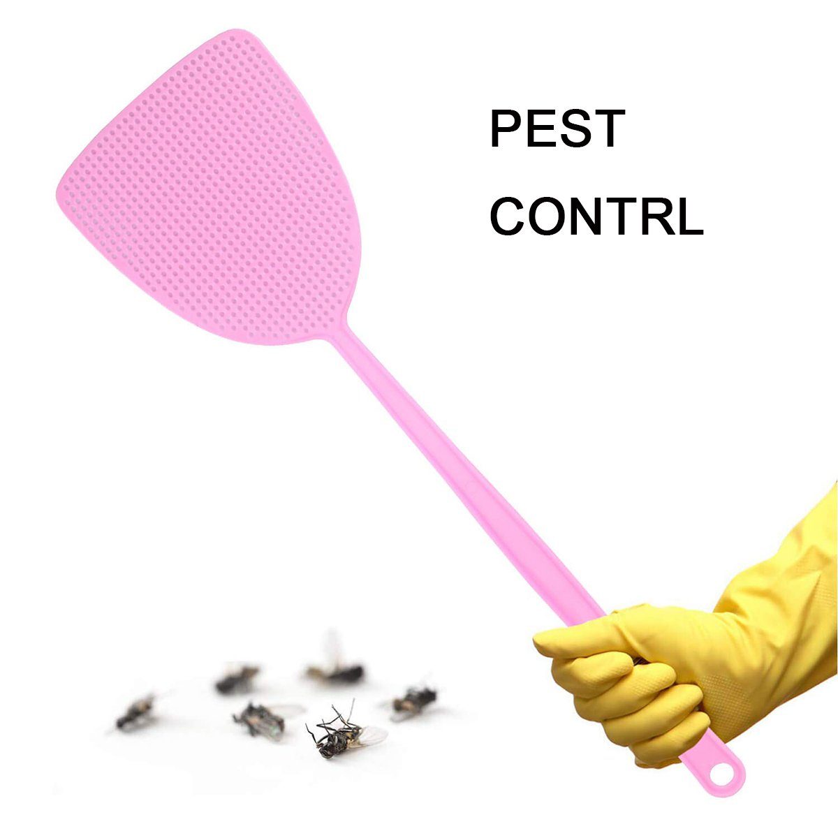 JedBesetzt Fliegenwedler Fliegenklatsche, flexibel, manuell, für Fliegen, Mücken und Insekten