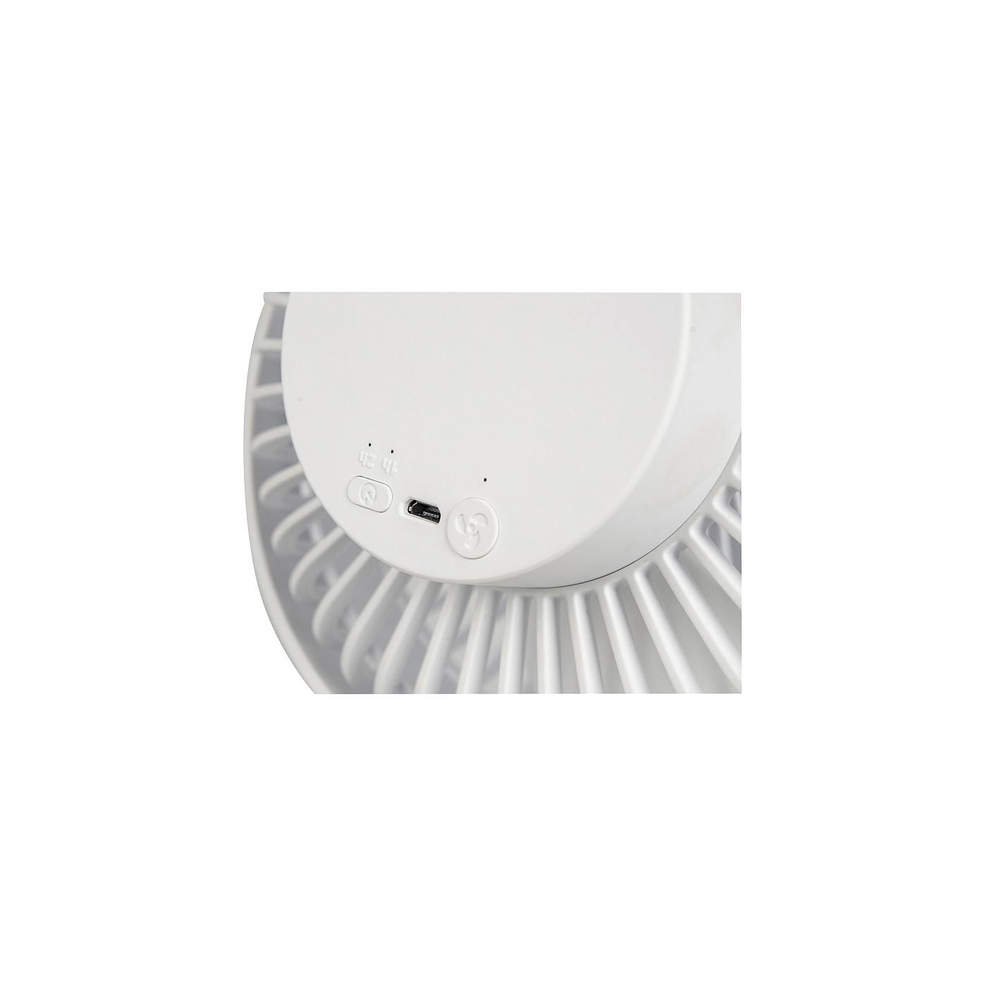 Bo-Camp Deluxe Weißer Tischventilator mit Klemme