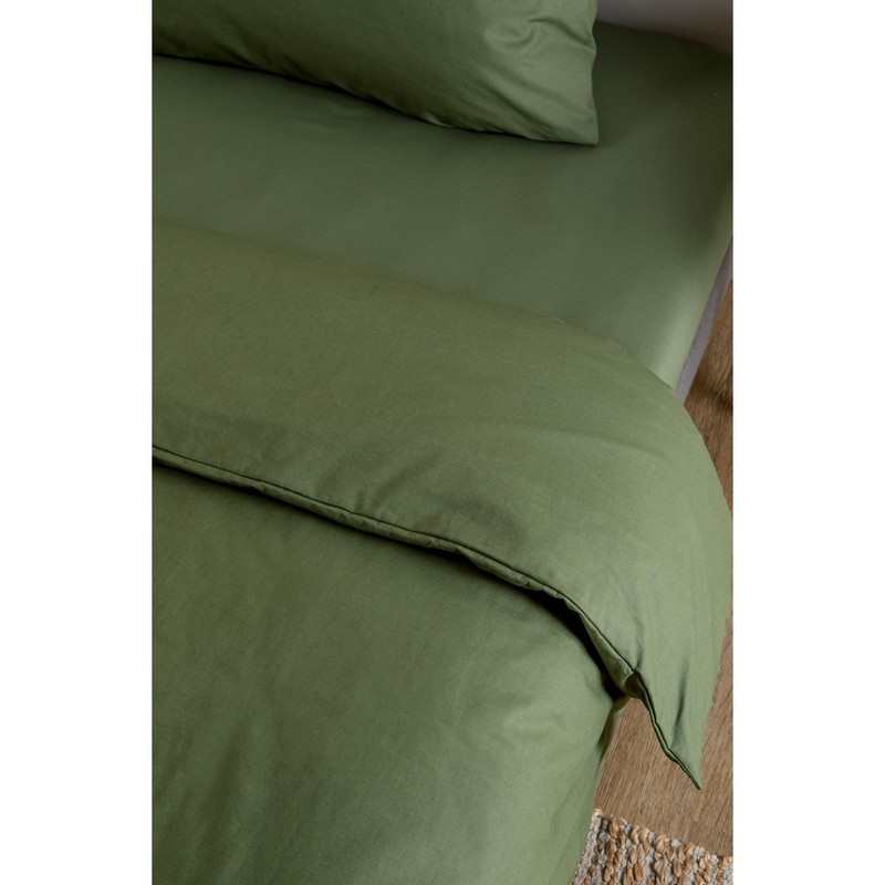 Housse de couette unie en Coton Bio pour lit 1 personne