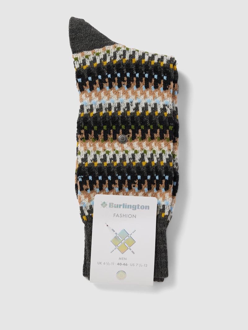 Socken mit Allover-Muster in dunkelgrau