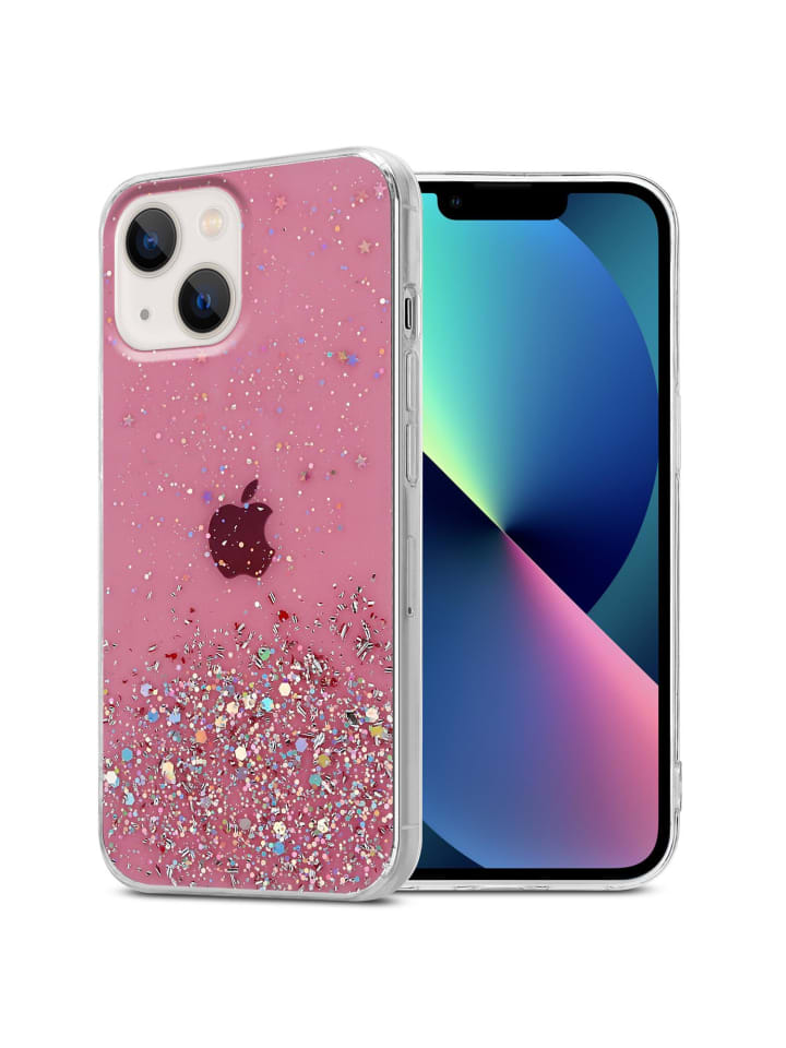cadorabo Hülle für Apple iPhone 13 Glitter in Rosa mit Glitter günstig kaufen onesize