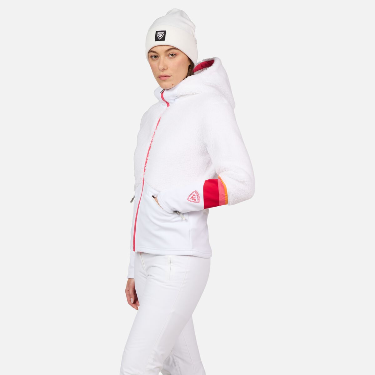 Damen-Kapuzenfleecejacke mit durchgehendem Reißverschluss Wispile