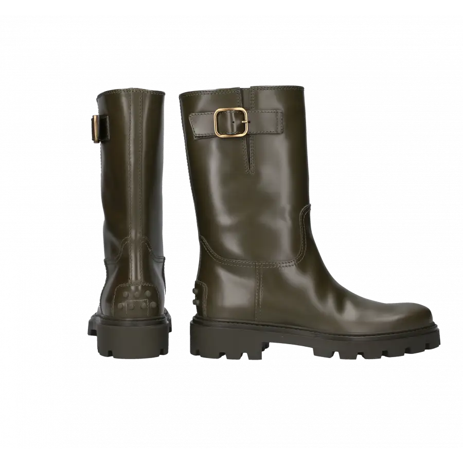 Tod's - Stiefeletten BIKER Kalbsleder - grün