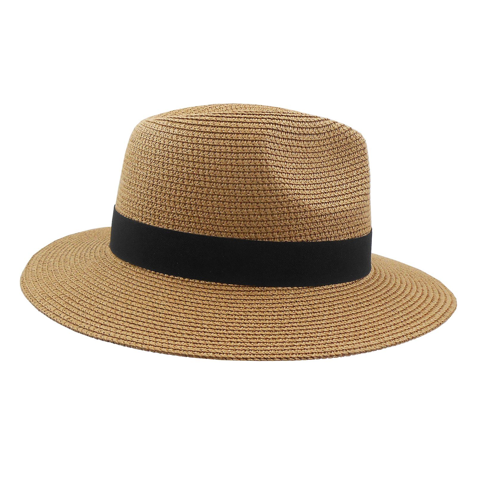 Yalion Sonnenhut Strohhut Temperament Sonnenhüte Breiter Krempe Strandmütze Beige
