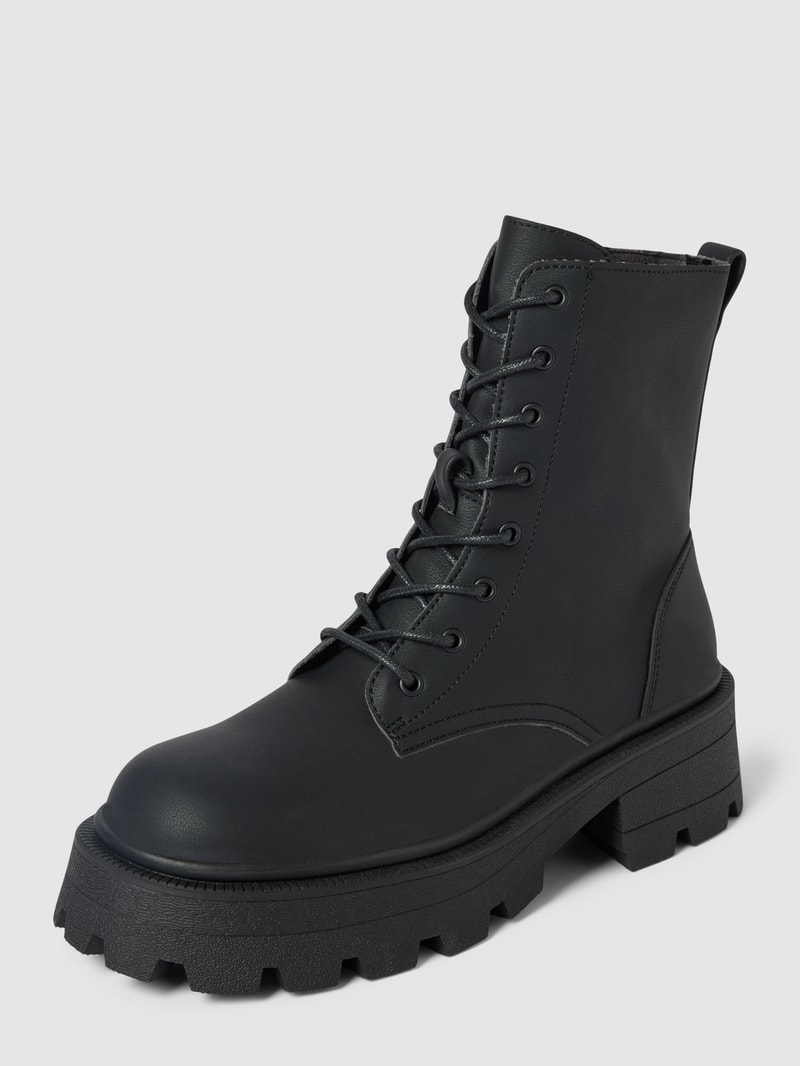 Stiefel mit Plateau-Sohle Modell 'BANYU' in schwarz