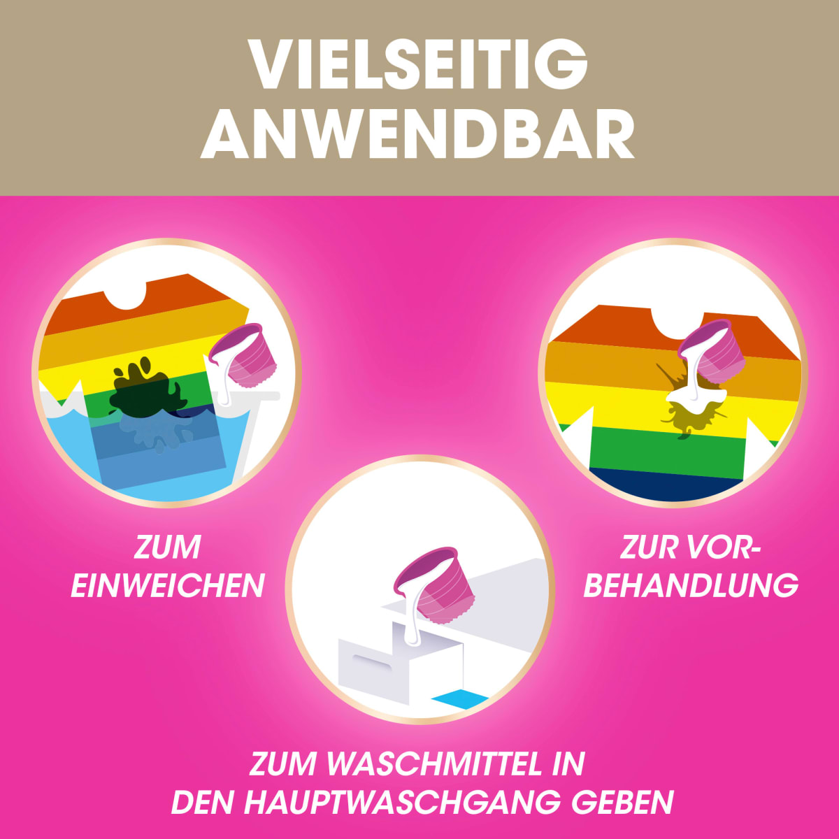 Fleckenentferner Pulver Oxi Action Pink, 880 g