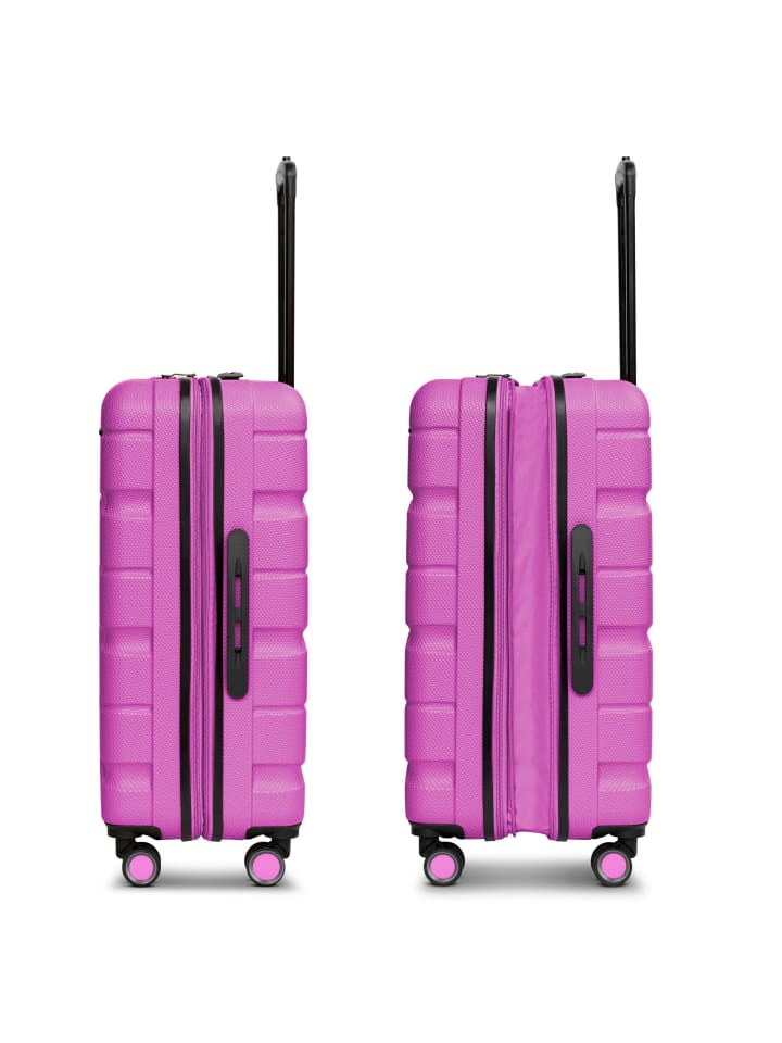 Franky Munich 4.0 4 Rollen Kofferset 3-teilig mit Dehnfalte in pink dull günstig kaufen onesize