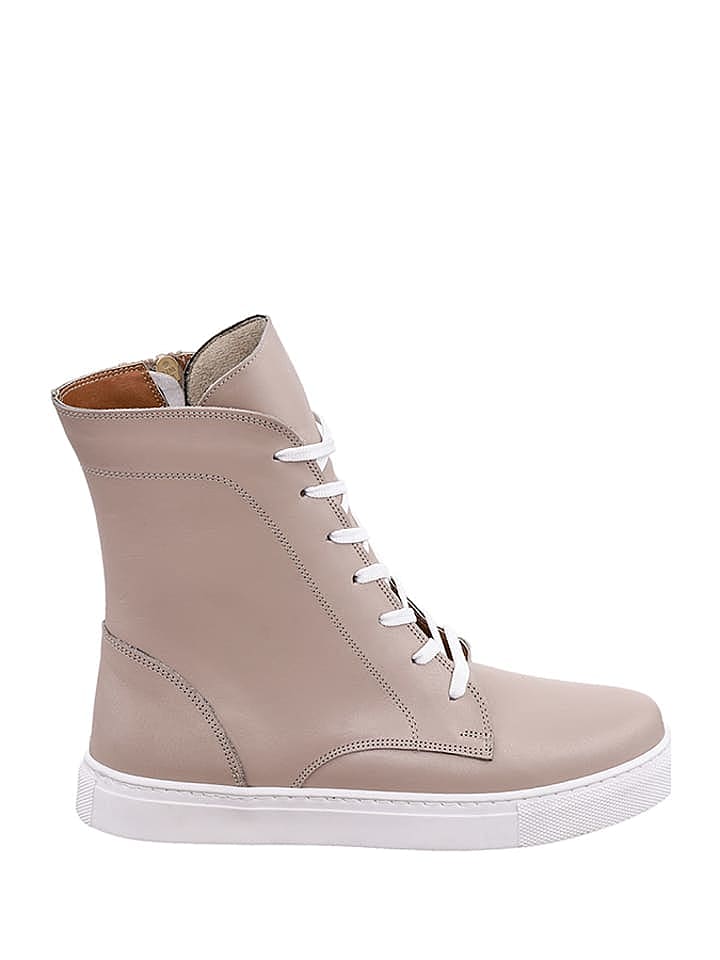 Noosy Leder-Boots in Beige günstig kaufen 39