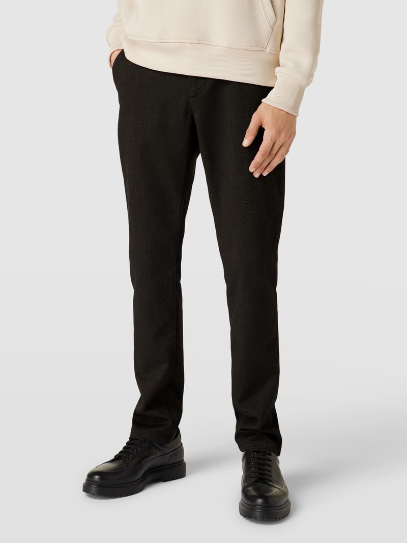 Slim Fit Hose mit Allover-Muster in taupe
