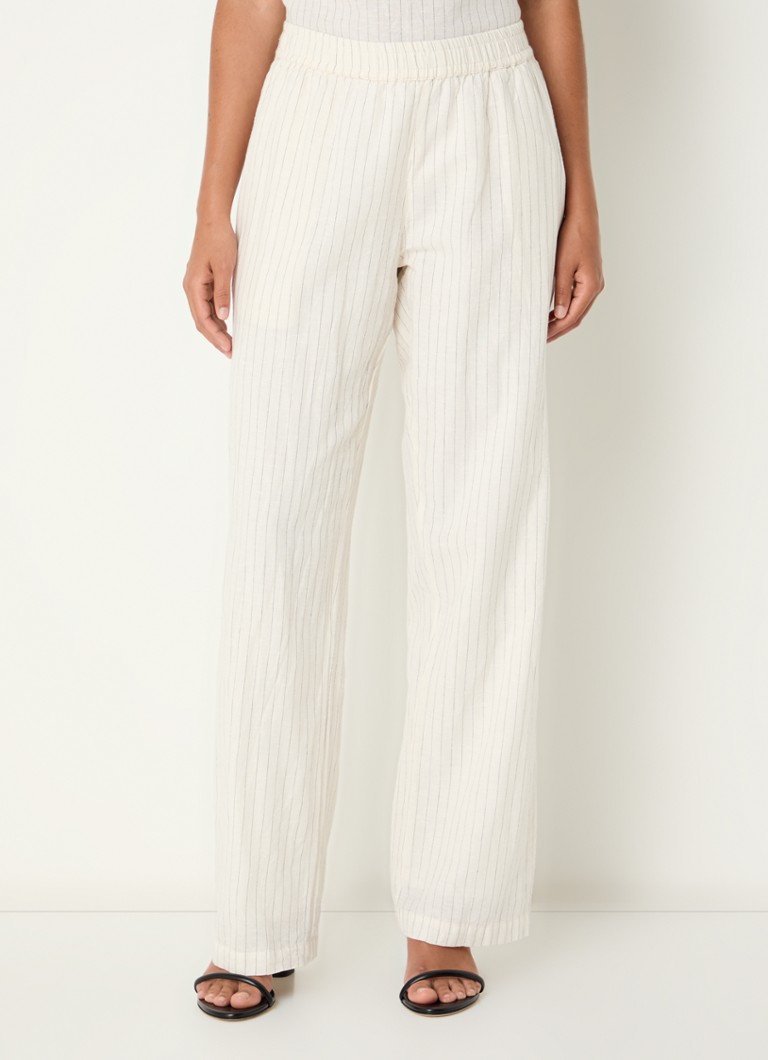 Pantaloni Neo Noir Astra a vita alta e gamba dritta con stampa a righe