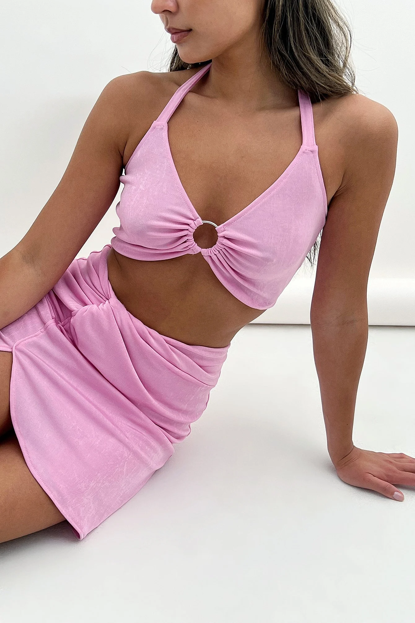 Neckholder Singlet mit Ringdetails